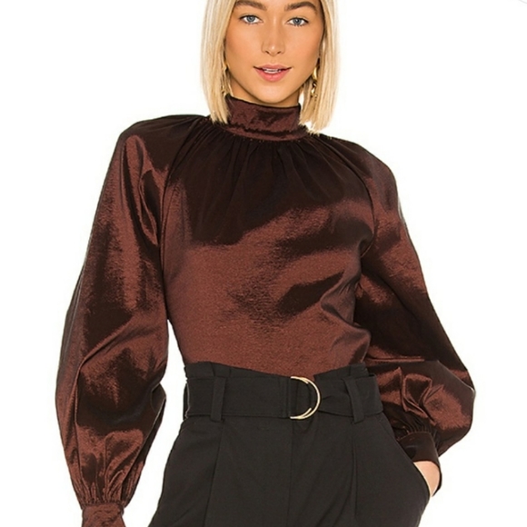 LPA Tops - LPA Brown Open Back Tie Top